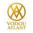 Gold logo and text 'Vodou Atlant' on a white background